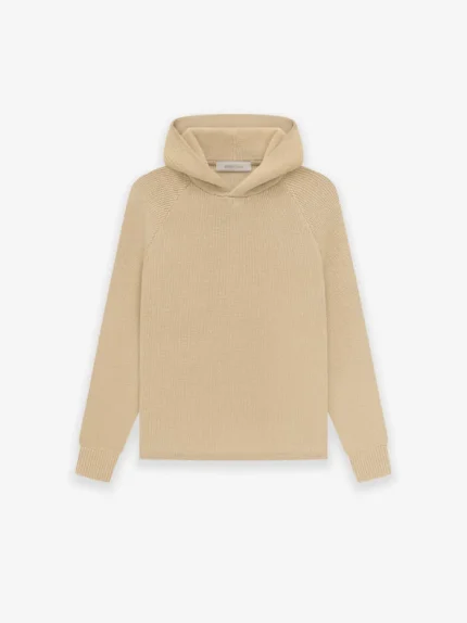 Essentials Knit Hoodie Beige Kids